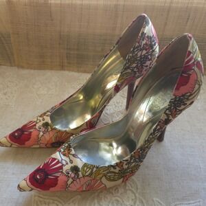 Guess by Marciano Pumps 8.5M Multicolor Floral Pointed Toe Stiletto Heels